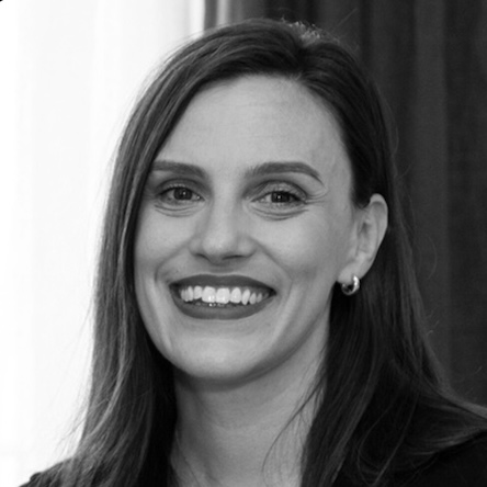 Charlotte Gerrish's headshot, greyscale